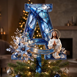 Jesus Lover Alphabet Christmas Tree Topper - Personalized Gifts For Christian Family 04pati200826-Homacus