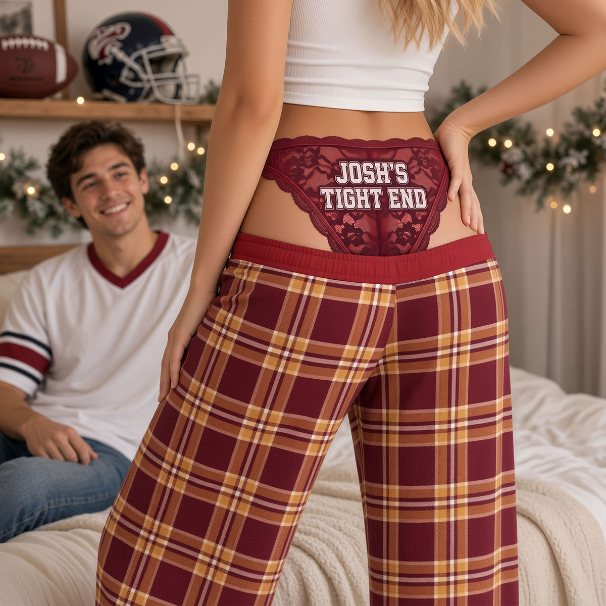 Rivalry Game Couple Pajama Pants - Personalized Gift For Sport Lovers 02NATI290926
