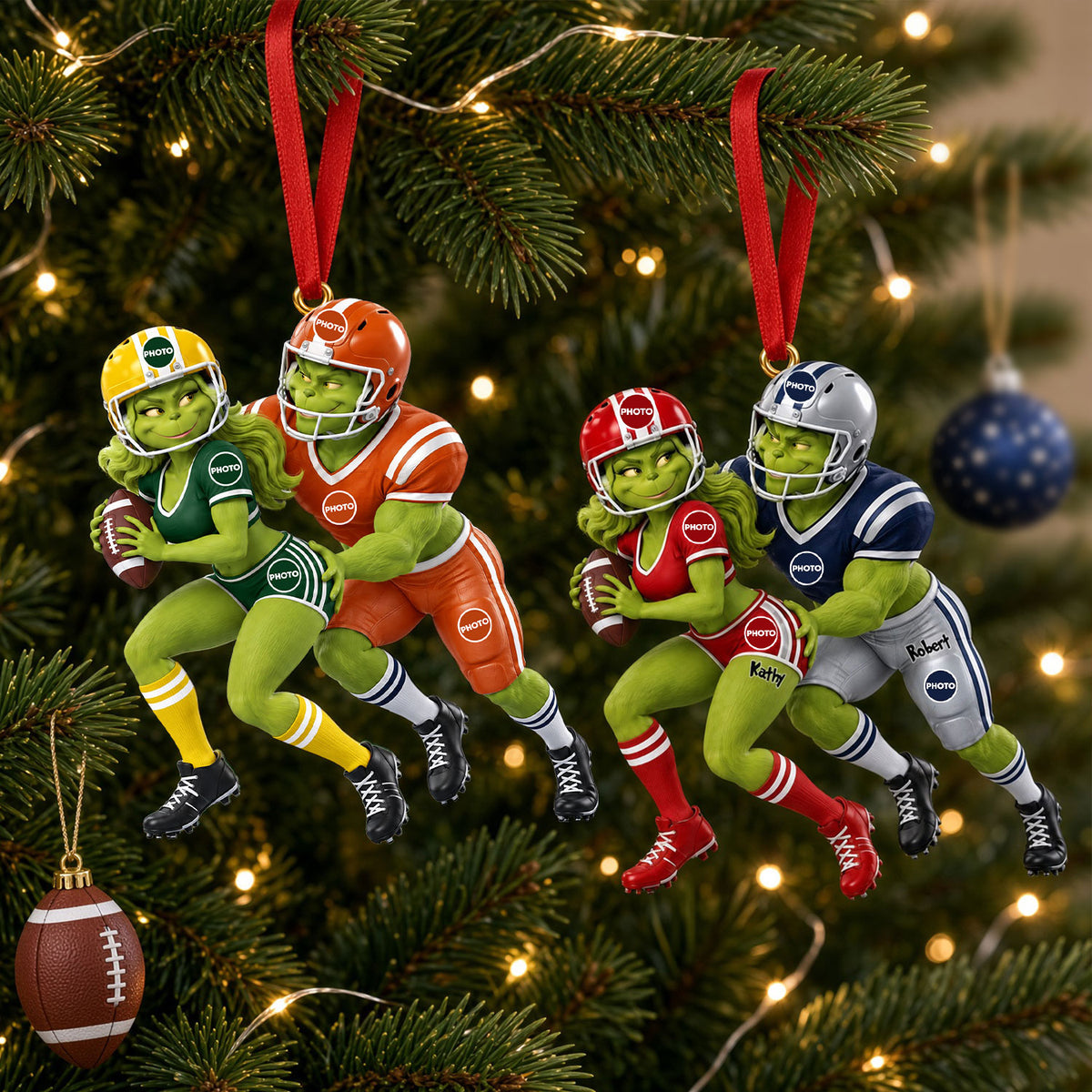 Furry Mischief Couple Acrylic Ornament - Personalized Christmas Gifts For Playful Sporty Couple 04ohti131026-Homacus