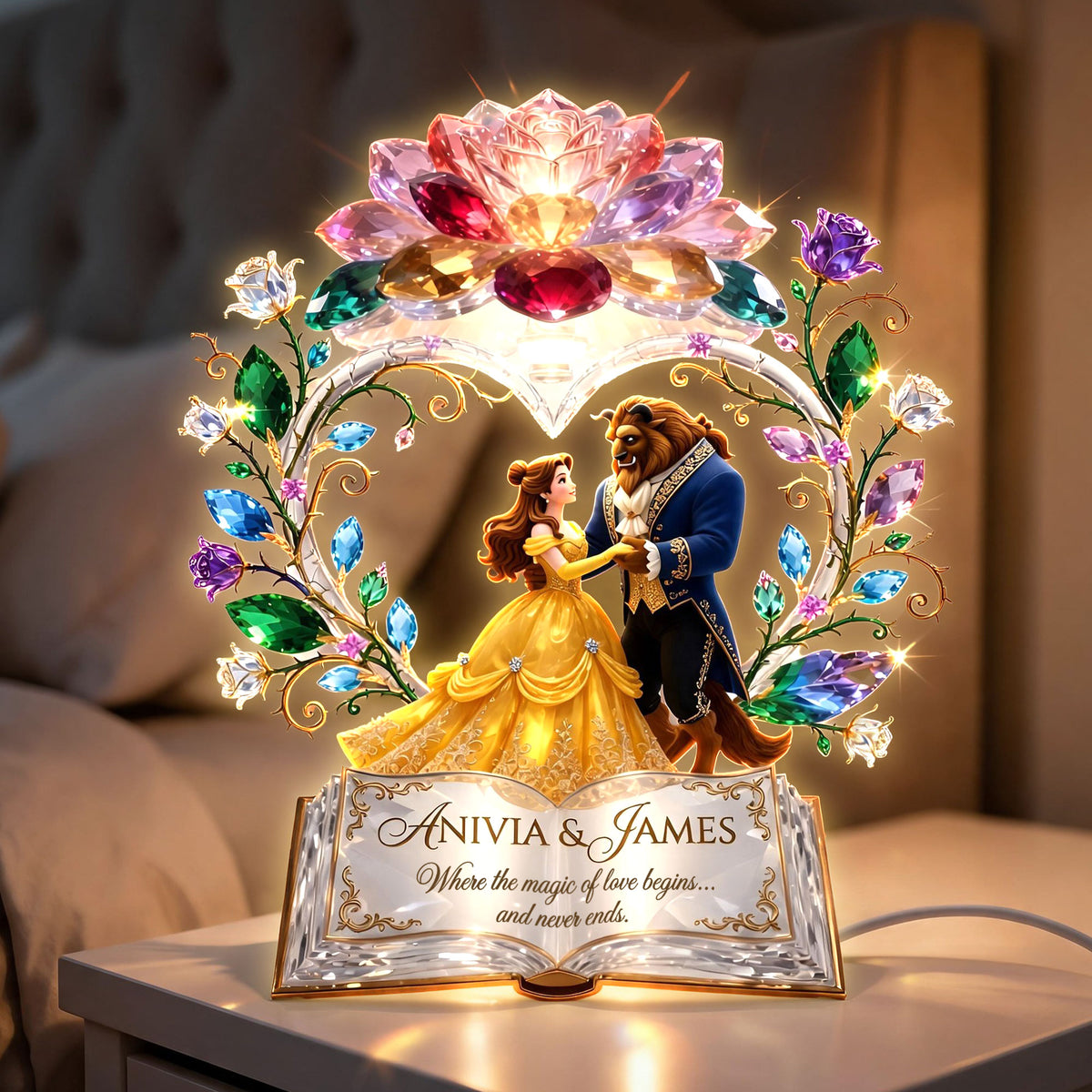 Fairytale Couple Light Box - Personalized Gifts For Couple Acrylic Light Box 04TYTI280526
