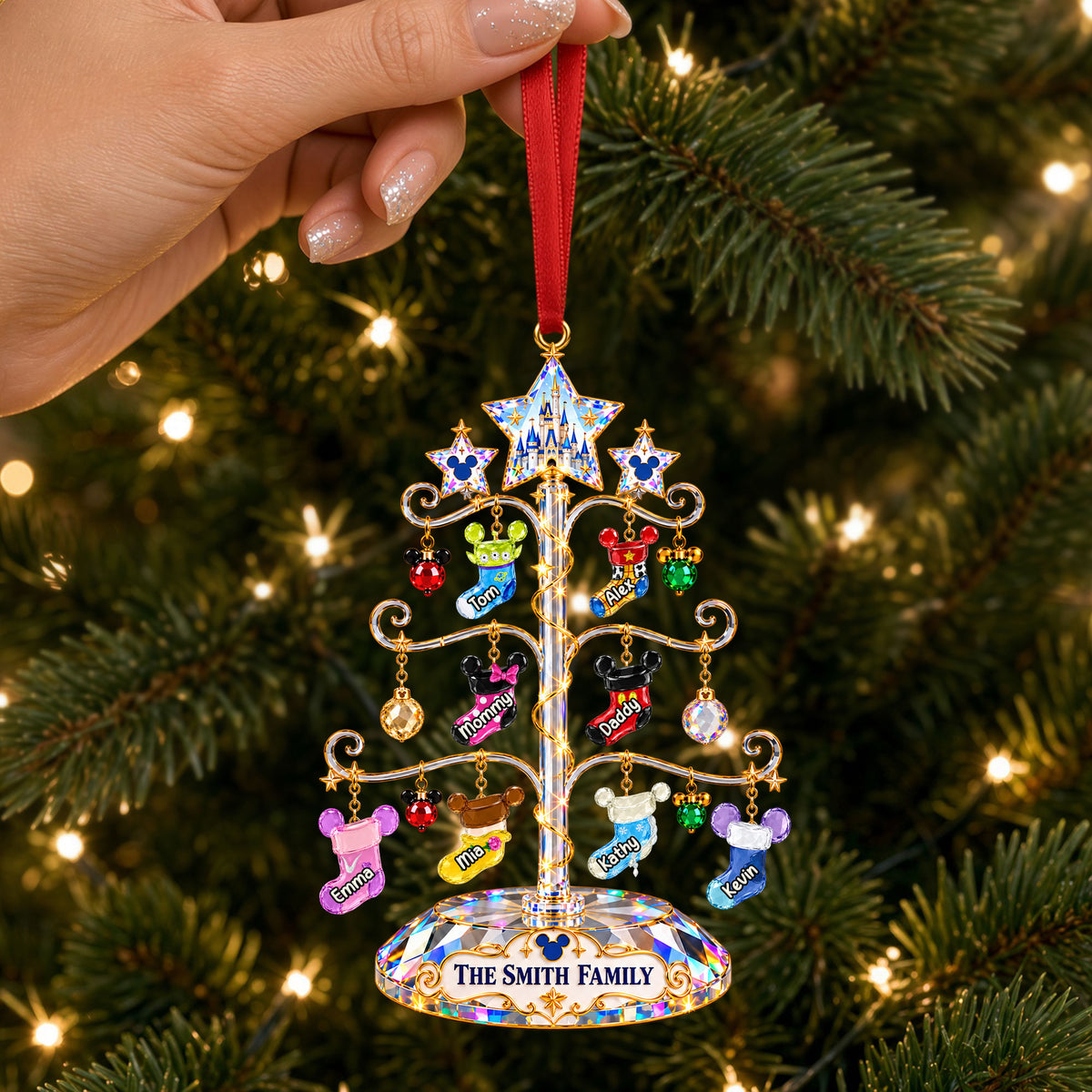 Crystal Christmas Tree Acrylic Ornament - Personalized Gifts For Family 02OHTI161026-Homacus