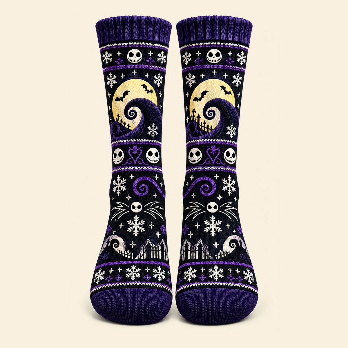 Midnight Mischief Christmas Socks - Personalized Gifts For Couple 03OHTI240926