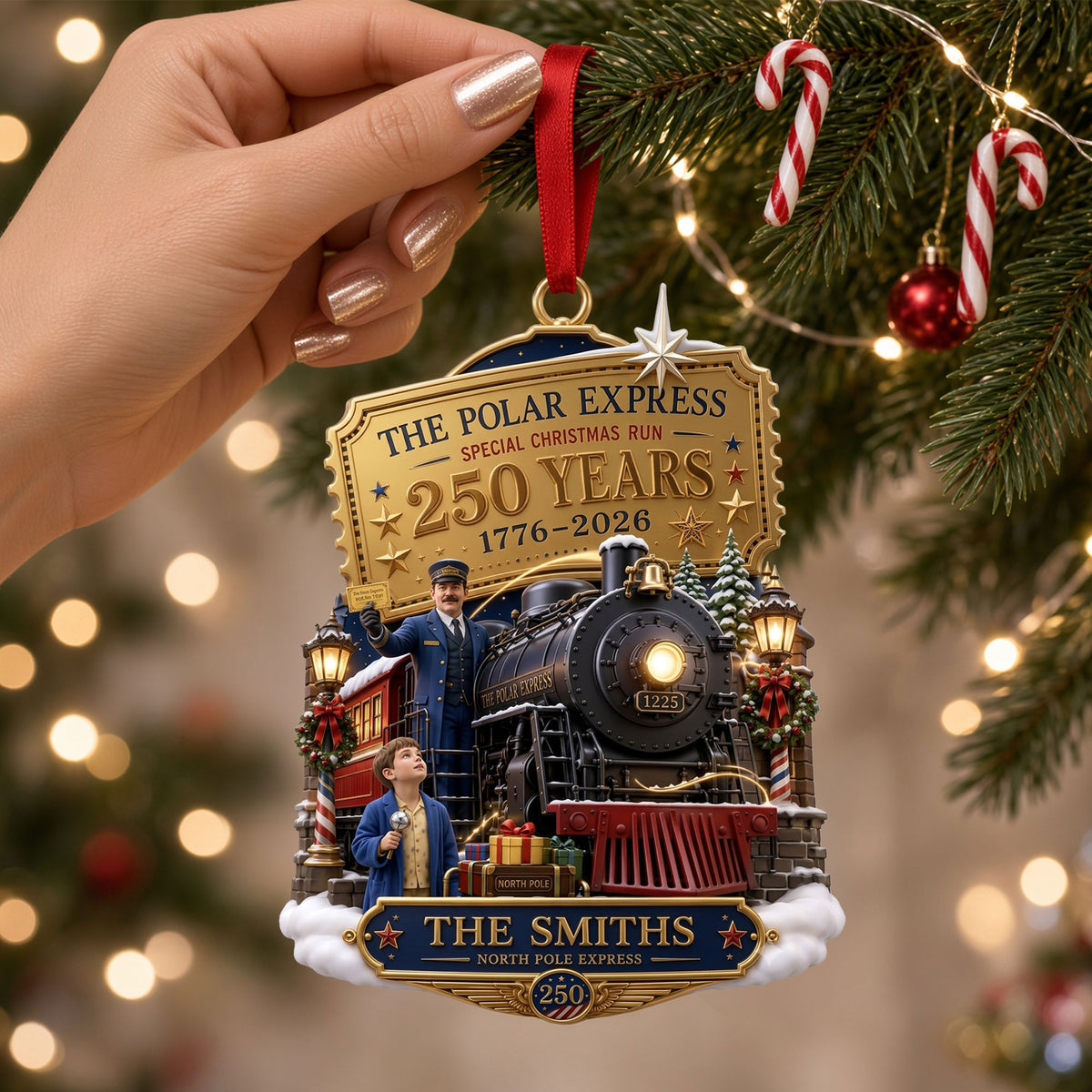 Magical Christmas Train Acrylic Ornament - Personalized Gifts For Family 08HATI021026-Homacus
