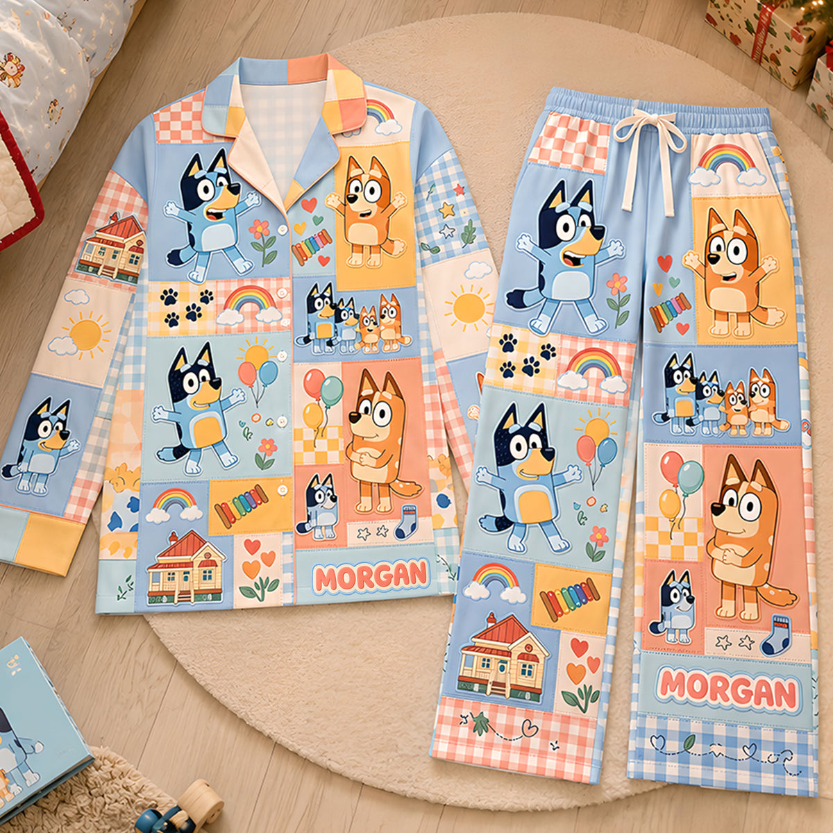 Puppy Cozy Pajamas Set - Personalized Gifts 01pati250826