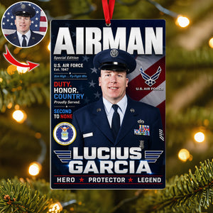 Honor Country Hero Christmas Ornament Custom Photo Gifts 04HUTI260826