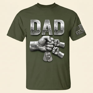 Patriotic Veteran Dad Shirt - Personalized Gift For Veteran Dads 02HUTI250526-Homacus