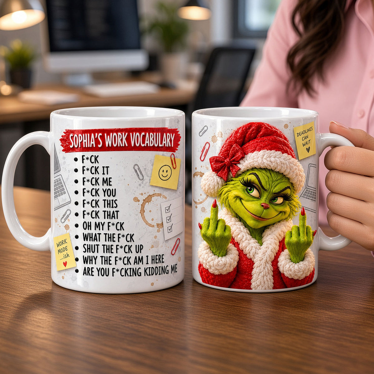 Sarcastic Christmas Coworker Mug - Personalized Gifts For Coworkers 05NATI141026-Homacus