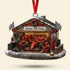 Festive Pit Crew Ornament, Personalized Christmas Gifts 04qhti020926