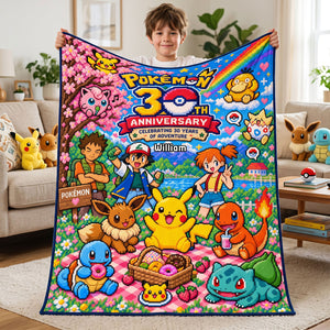 30th Anniversary Picnic Blanket - Personalized Gifts For Game Lovers 04PATI141026-Homacus
