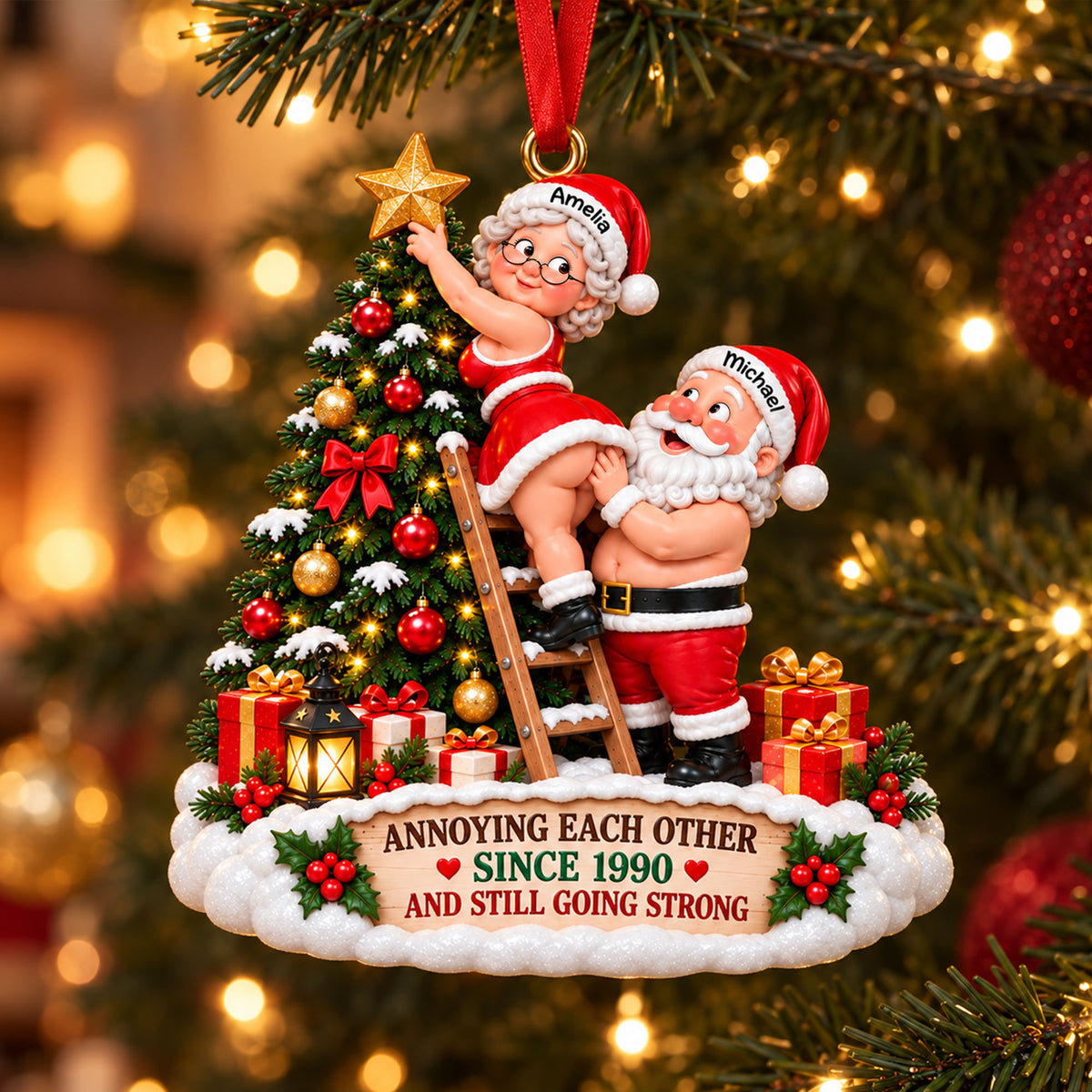 Annoying Each Other Christmas Ornament - Personalized Gifts For Couples 01OHTI161026-Homacus