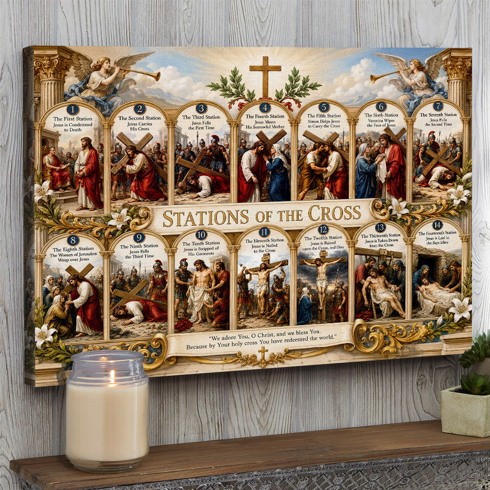 Jesus Carries The Cross Poster - Personalized Gifts For Christian 03HUTI200726-Homacus