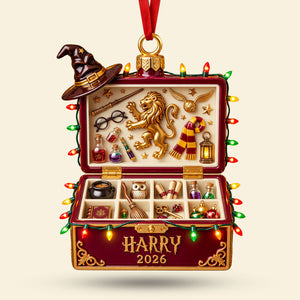 Whimsical School Trunket Ornament - Personalized Gifts For Christmas Ornament 06PGTI121026-Homacus