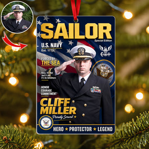 Honor Country Hero Christmas Ornament Custom Photo Gifts 04HUTI260826