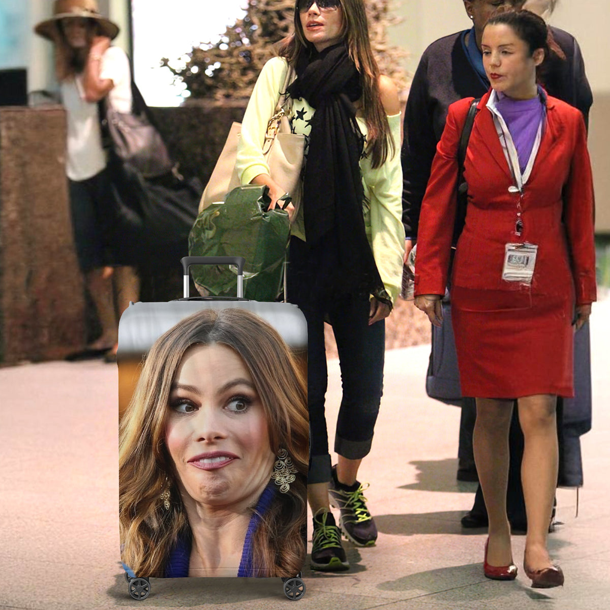 Custom Photo Luggage Cover, Humorous Gift For Upcoming Trips 01qhqn060724-Homacus