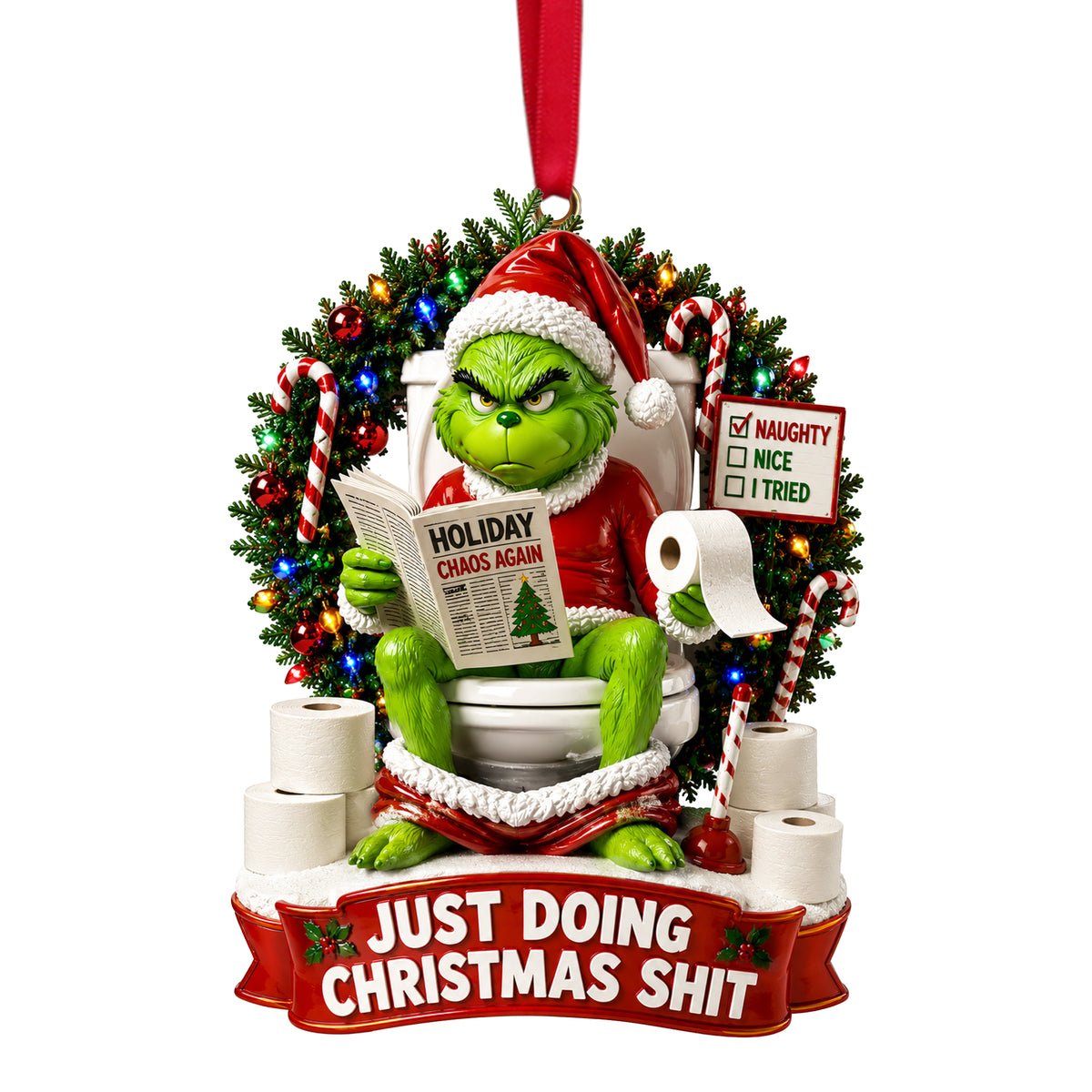 Hilarious Character Bathroom Ornament - Personalized Gift For Christmas 08TYLU160926
