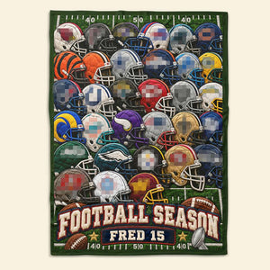 Team Helmet Blanket For The Season Personalized Gifts 03hulu051026-Homacus