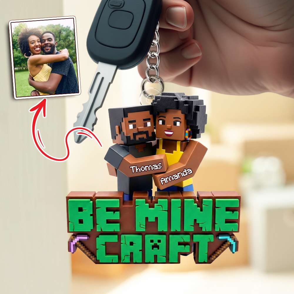 Custom Photo Be Mine Keychain - Personalized Gifts For Couple Keychain 06HULU230126-Homacus