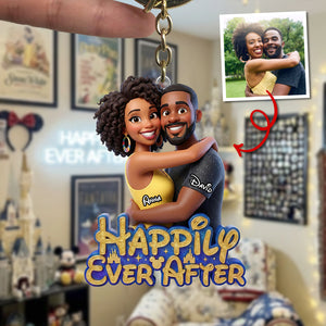 Couple Keychain - Custom Photo Gift For Couple Keychain 03HUTN230126-Homacus
