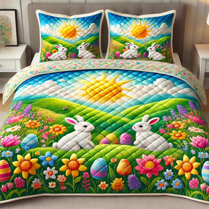 Rabbit Quilt Bedding Set Special Line 04TODT160125 Easter Gifts-Homacus