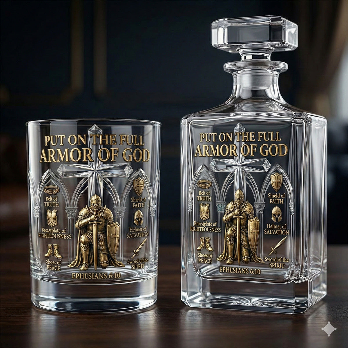 Armor of God Decanter Set - Personalized Gift For Christian 05pamg260226-Homacus