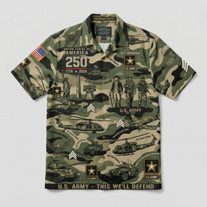 Custom Military Insignia Hawaiian Shirt - Personalized Gifts For Veteran 03QHQN030626-Homacus