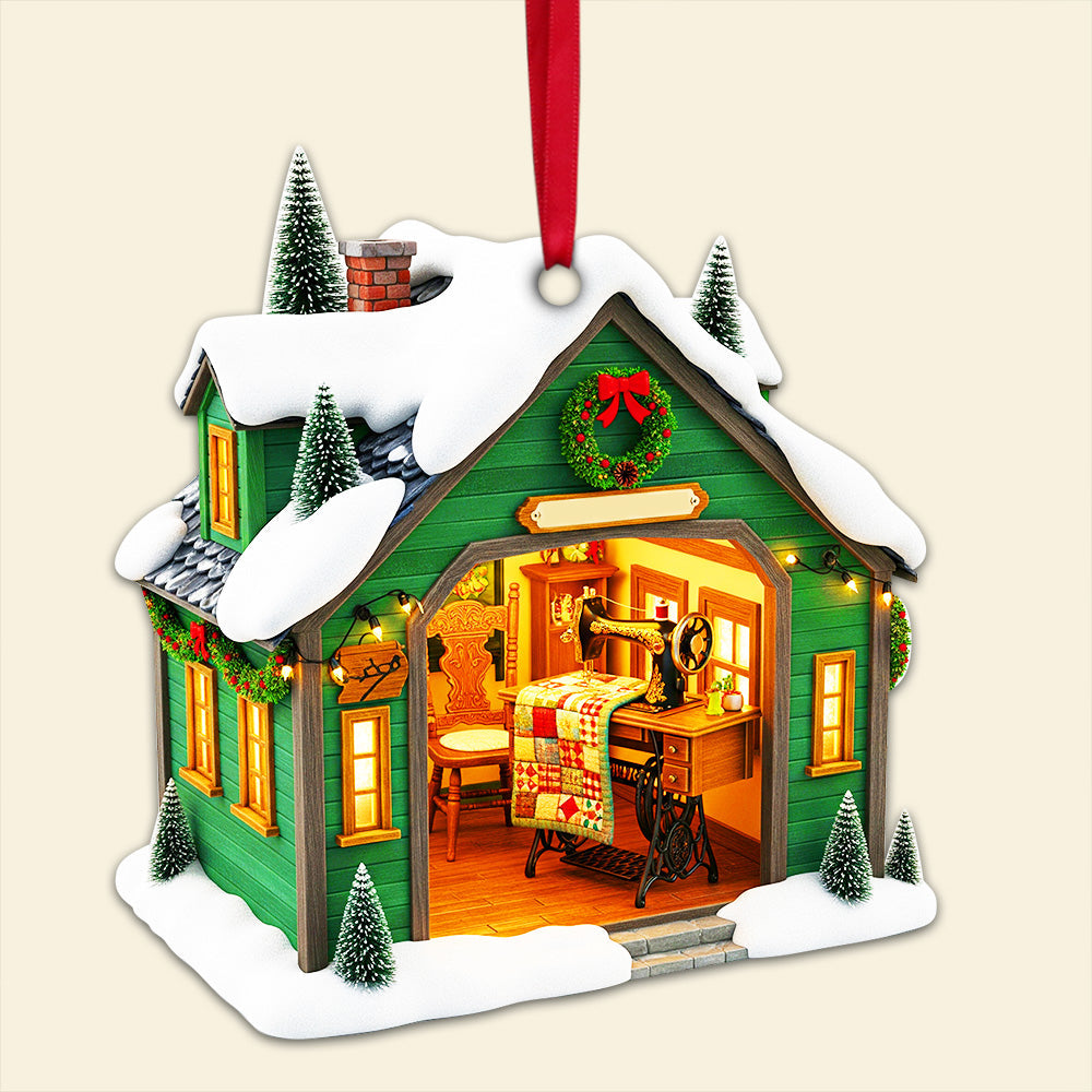 Sewing Room Christmas Ornament - Personalized Gift For Sewing Lovers 06OHLU140825-Homacus