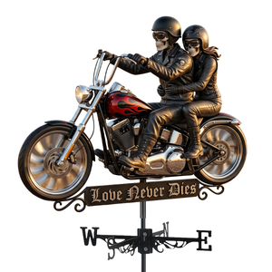 Skeleton Biker Weather Vane - Personalized Gifts For Couple 01nadh280526-Homacus