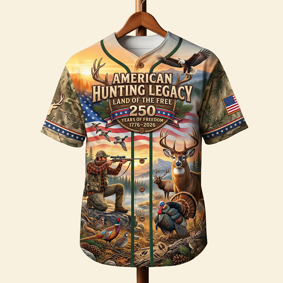 Hunting Legacy Jersey Shirt - Personalized 250th Anniversary Gifts For Hunters 03TYTA260626-Homacus