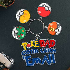Personalized Gifts For Dad Keychain With Charms 061OHPU020424-Homacus