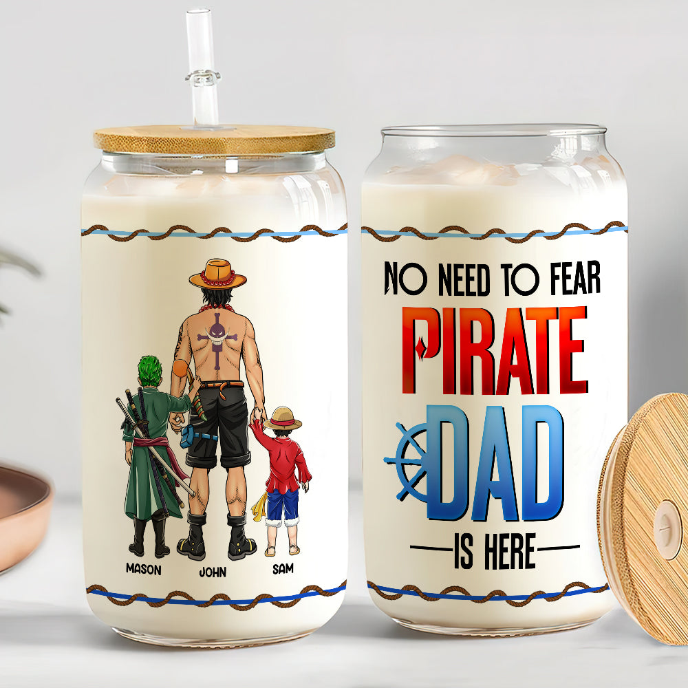 Personalized Gifts For Mom Glass Can No Need To Fear Pirate Mom Is Here 01HUMH250324PA-Homacus