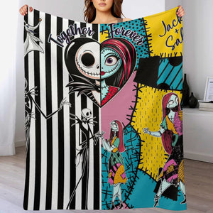 Spooky Soulmates Forever Blanket - Halloween Gifts For Horror Couples 73laxx180725-Homacus