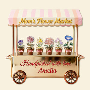 Birthmonth Flowers Mom And Kids Acrylic Plaque - Personalized Gifts For Mother's Day Plaque 03KIMG110326-Homacus