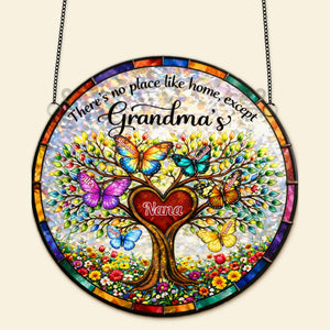 Butterfly Family Tree Suncatcher Ornament - Personalized Gifts For Grandma 06tymg040326-Homacus