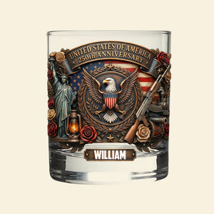 250th Anniversary USA 11oz Round Glass - Personalized Gifts For Patriots 03tymg200326-Homacus