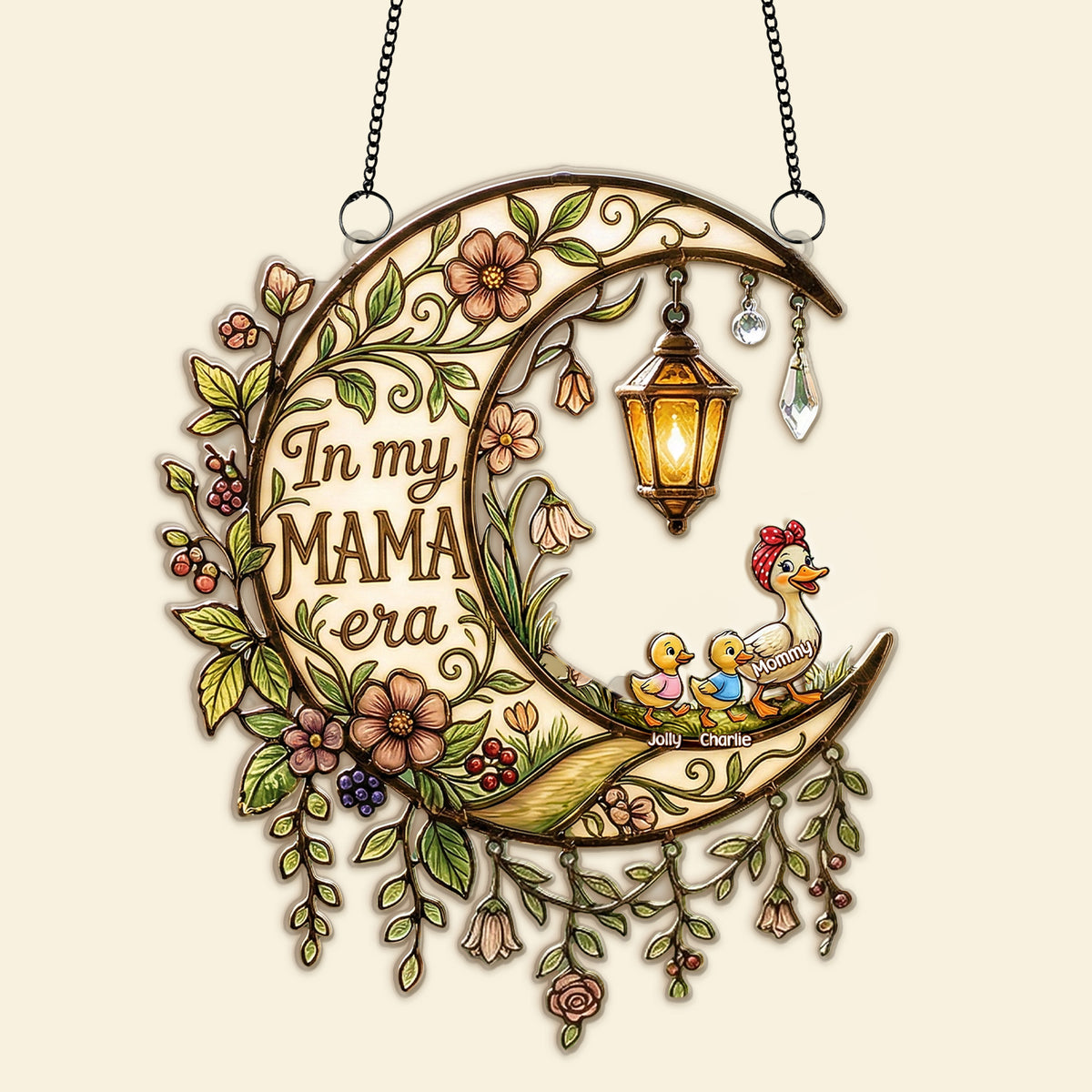 In Mama Duck Era Suncatcher Ornament - Personalized Gifts For Mother's Day 07pamg020326-Homacus