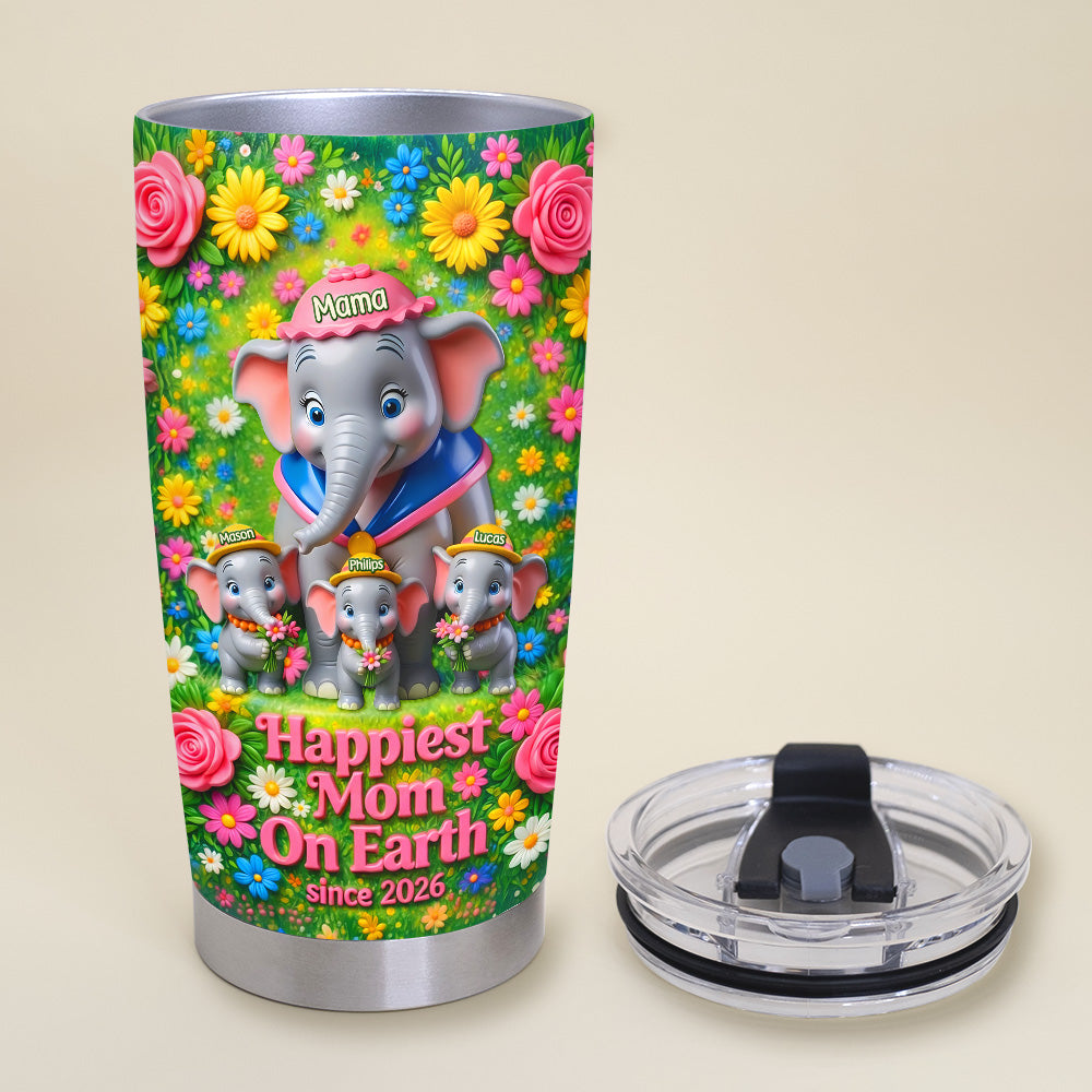 Happiest Mom Tumbler - Personalized Gifts For Moms 01tymg140326-Homacus
