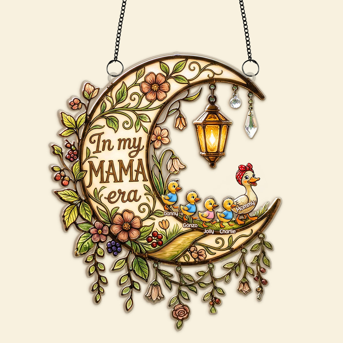 In Mama Duck Era Suncatcher Ornament - Personalized Gifts For Mother's Day 07pamg020326-Homacus