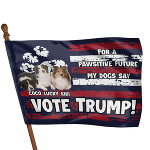 Personalized Gifts For Dog Lovers House Flag, Pawsitive Future 03KAMH110724-Homacus