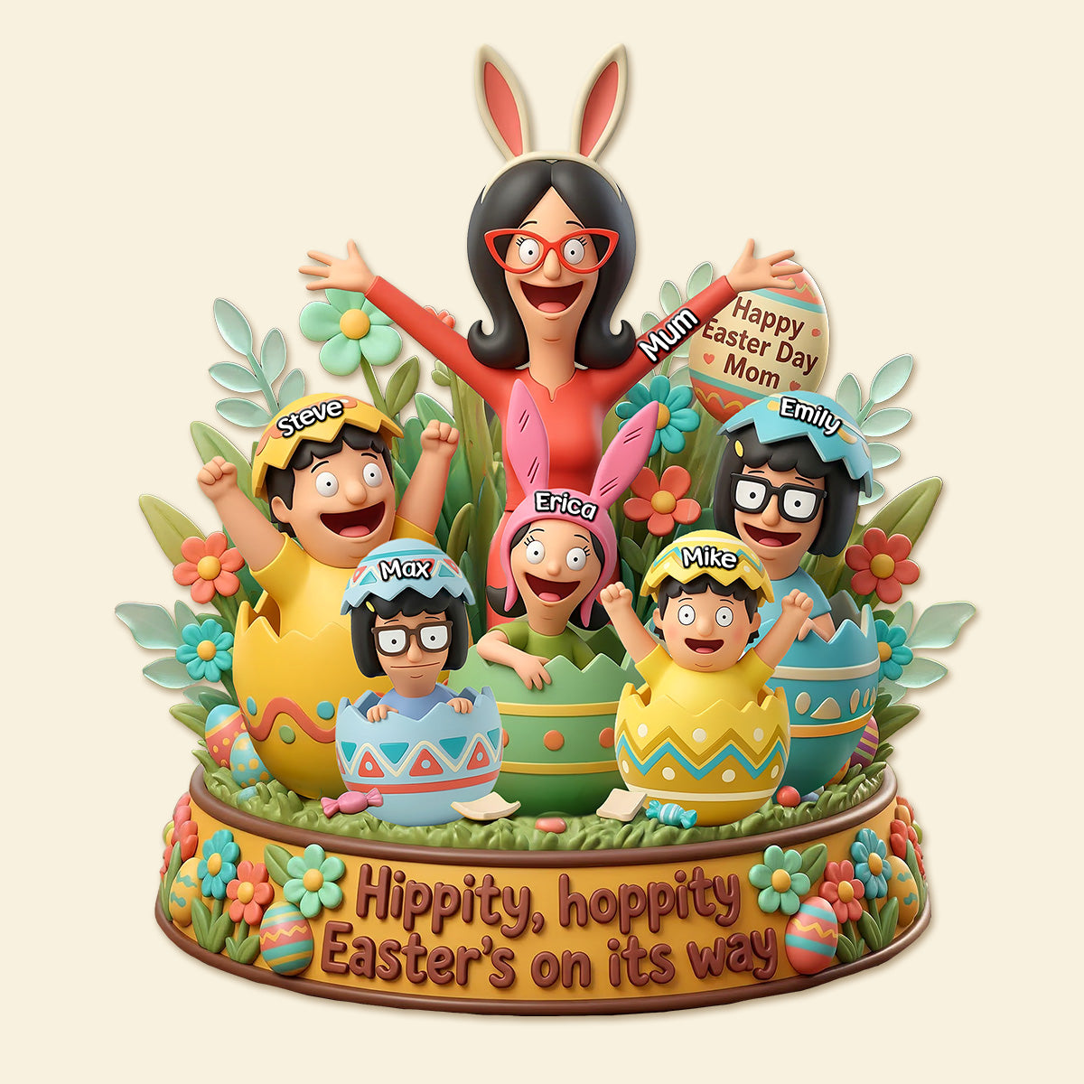 Happy Easter Day Mom Acrylic Plaque - Personalized Gifts For Mom 01pamg130326-Homacus