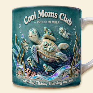 Chilling Turtle Mom Coffee Mug, Personalized Gifts For Mom 03qhmg020326-Homacus