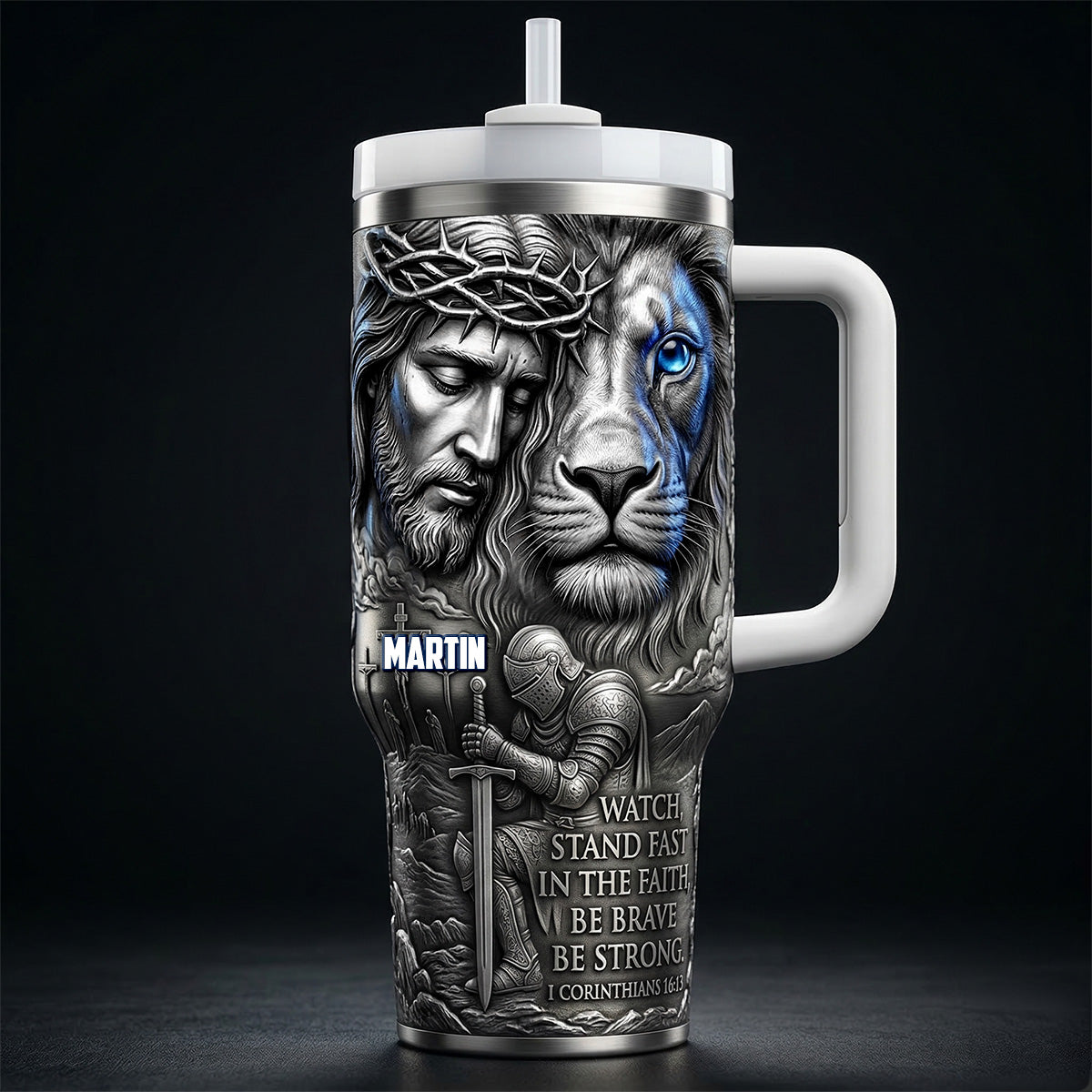Jesus And Lion 40oz Tumbler - Personalized Gifts For Christians 04pamg200326-Homacus