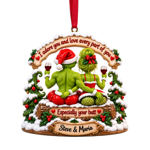 Playful Touch Couple Acrylic Ornament - Personalized Gift For Couples 05TOLU161026-Homacus