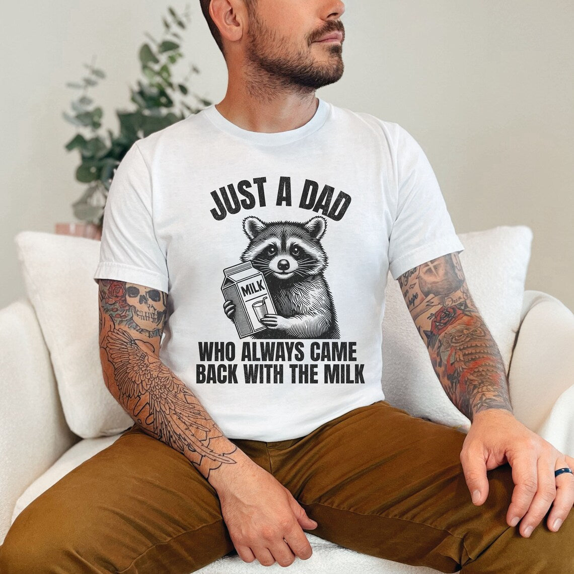 Gifts For Dad Shirt 03acxx100325 Just A Dad Who Always Came Back With The Milk-Homacus