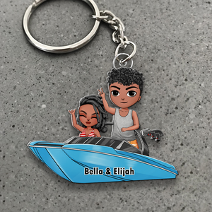 Personalized Gifts For Friends Keychain Wakeboarding Boat Partner 03QHHU120325HH-Homacus