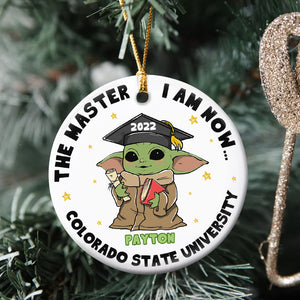 Personalized Ceramic Ornament Gifts For Graduation The Master I Am Now-Homacus
