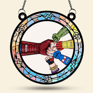 Personalized Gifts For Mom Suncatcher Ornament Superhero Hands 01ohti180225-Homacus