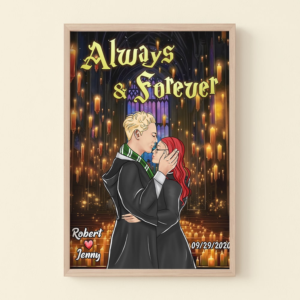 Personalized Gifts For Couples Light Frame Always & Forever 01HUPO261223TM-Homacus