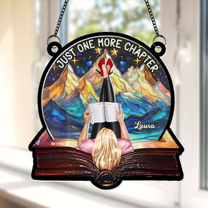 Personalized Gifts For Book Lover Suncatcher Ornament Girl Reading Book 012xqti040125-Homacus