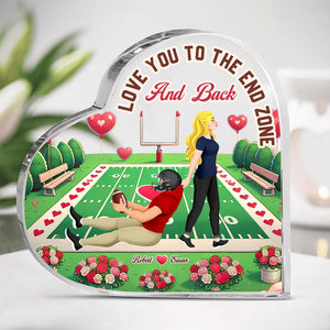 American Football Couple Plaque - Personalized Gifts 01tgti191224pa-Homacus