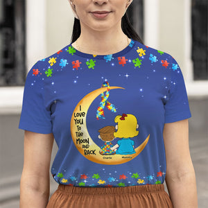 Personalized Gift For Autism Mom Shirt, Love You To The Moon And Back 02qhti0703hg-Homacus